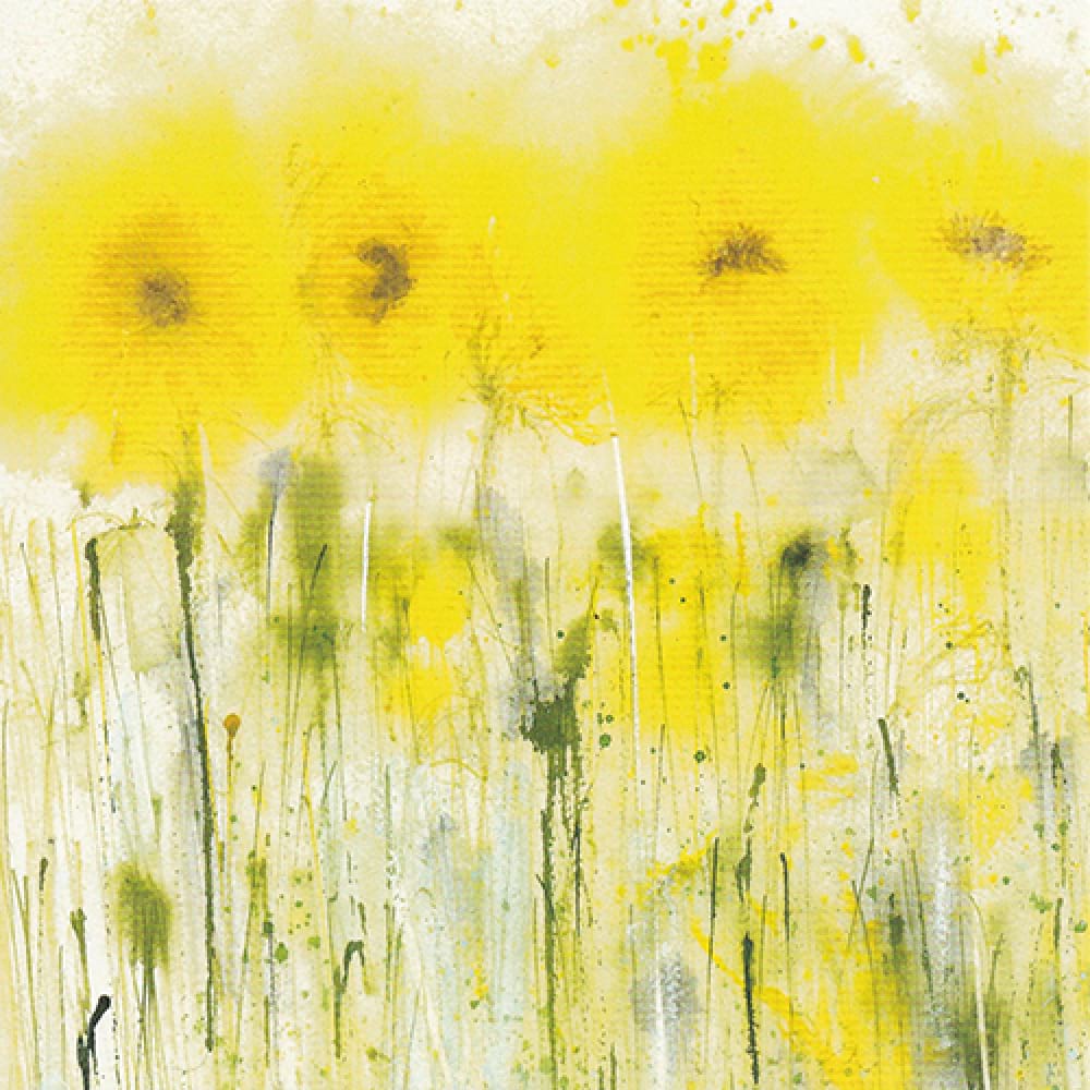 Card Blank, Sunflowers