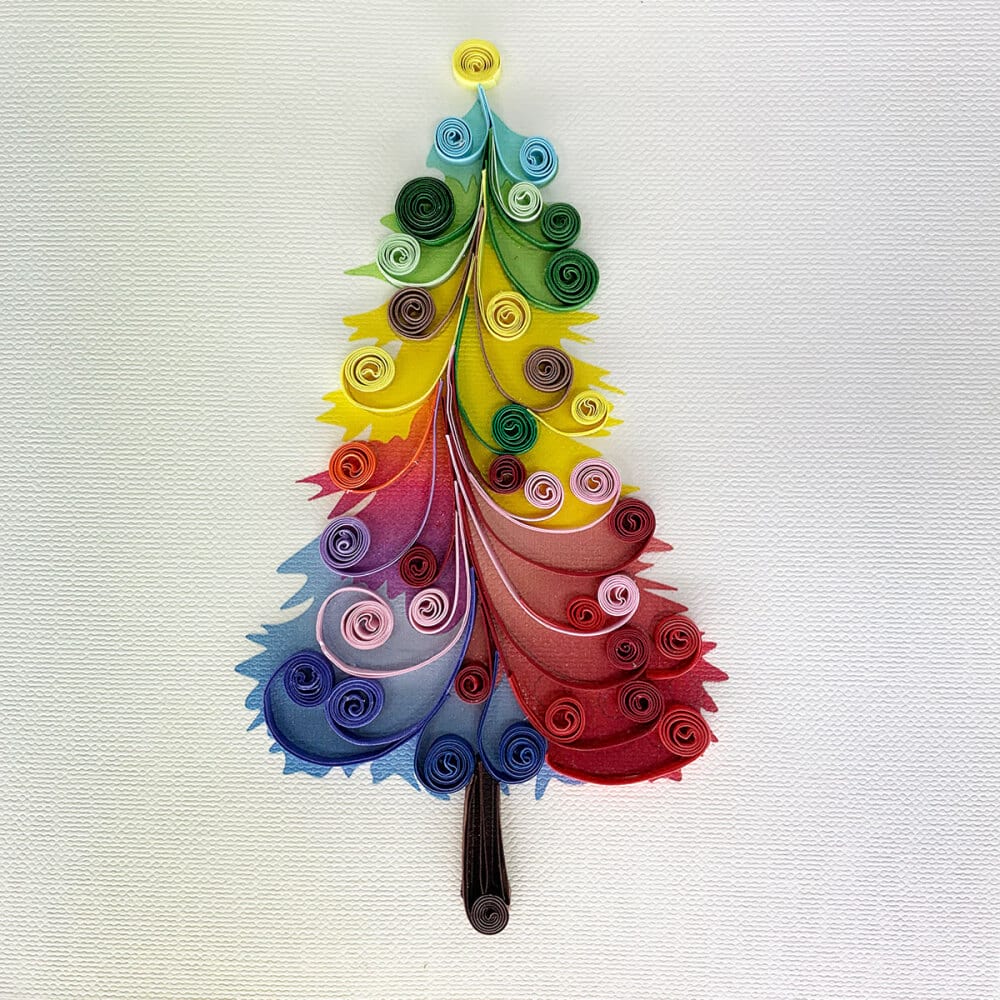 Christmas Card Quilling, Tree